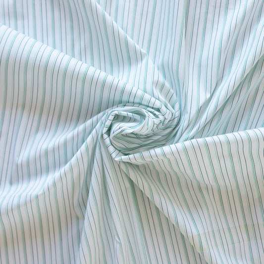 Bumbac alb cu dungi verzi