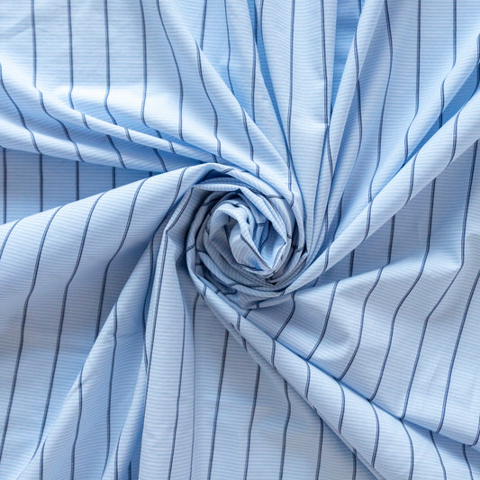 Bumbac bleu cu dungi albastre si bleu