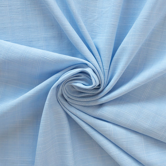 Bumbac bleu cu dungi usor iesite in relief