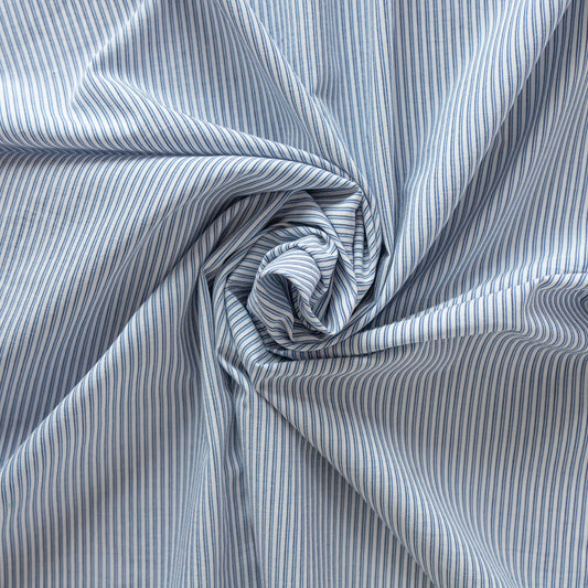 Bumbac cu dungi albastre si negre