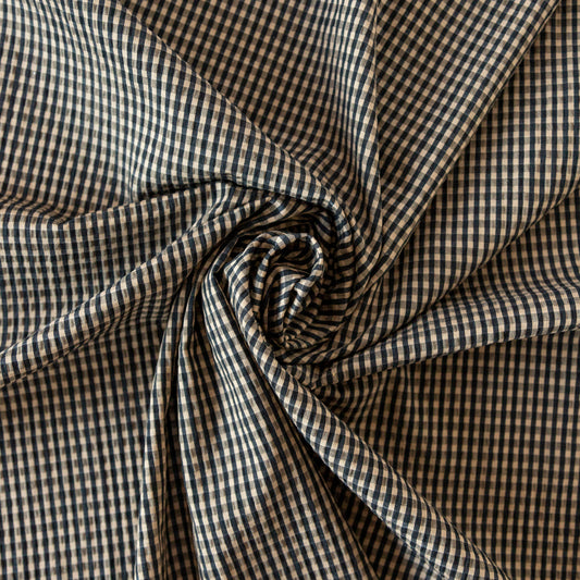 Bumbac cu dungi negre bej