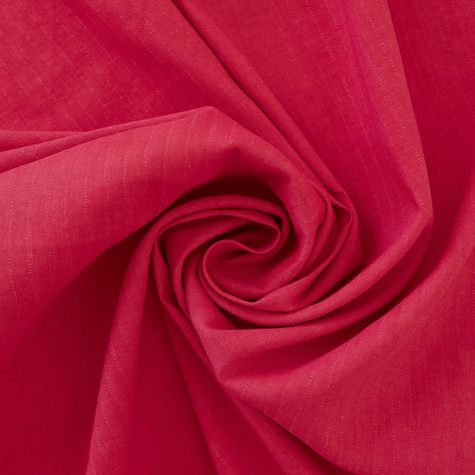 Bumbac elastic rosu cu dungi discrete