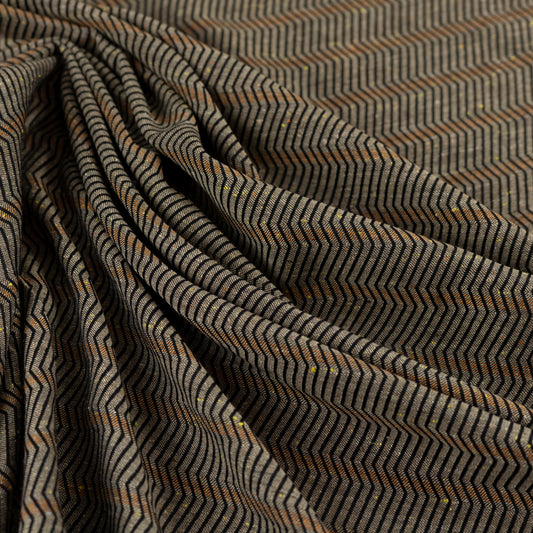 Bumbac maro cu model geometric