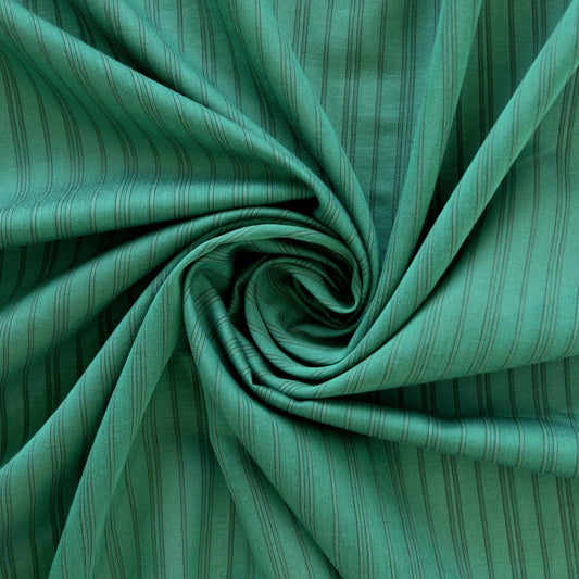 Bumbac matasos verde cu dungi