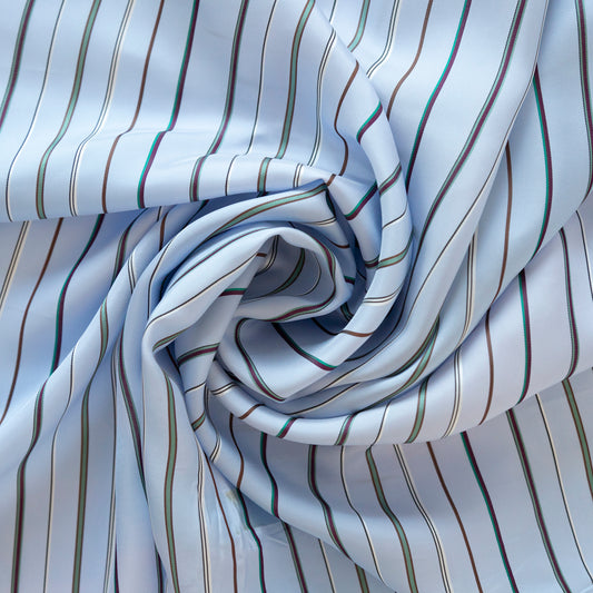 Matase bleu cu dungi