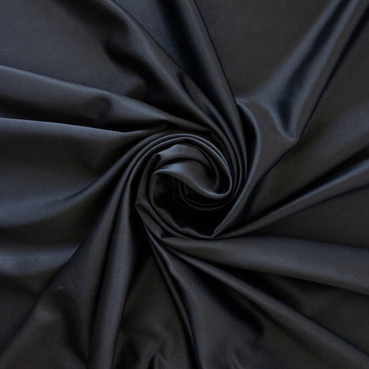 Matase satinata neagra plina