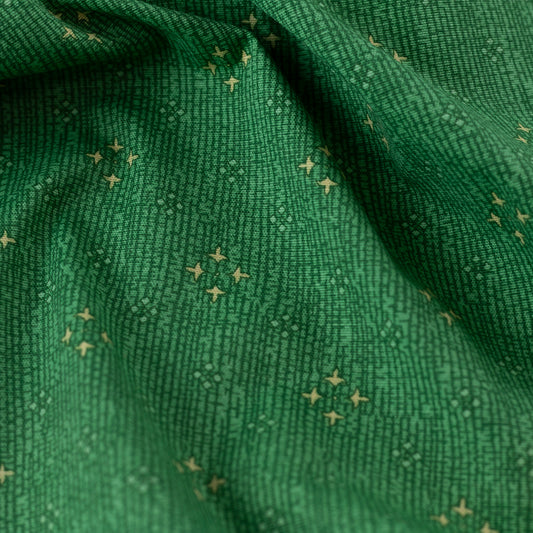Material pentru fata de masa Verde cu stelute