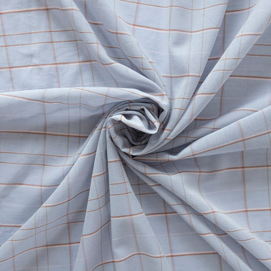 Panza bumbac bleu carouri