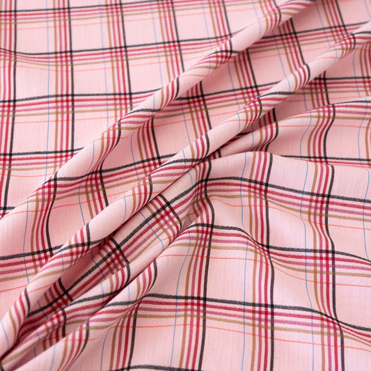 Panza bumbac carouri roz