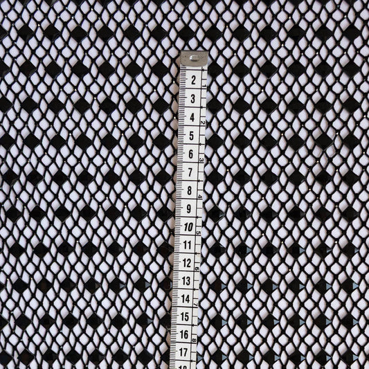 Plasă Neagra cu Cristale Mici si Mari