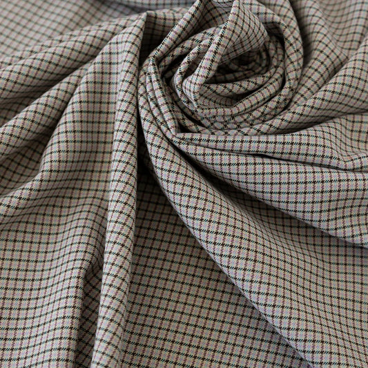 Stofa gri cu carouri multicolore