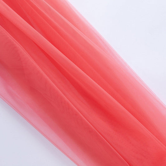 Tiul Fin Premium 3 m Latime Rosu Corai