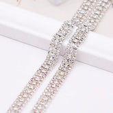 Banda argintie cu cristale 9 mm