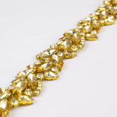 Banda termoadeziva cu strasuri aurii