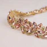 Banda termoadeziva cu strasuri roz