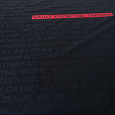 Bumbac negru cu broderie text