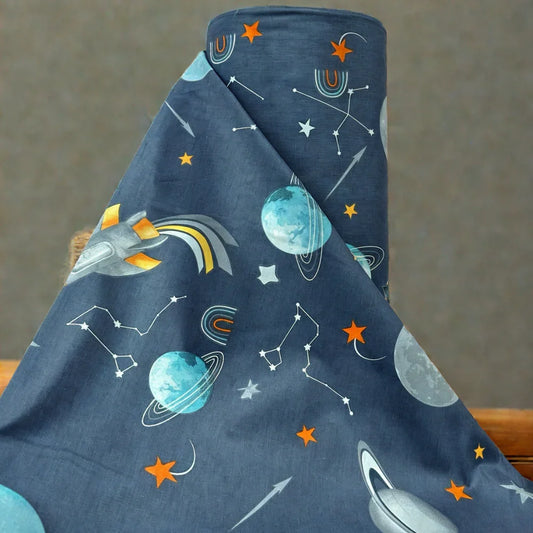 Bumbac lenjerie de pat Copii Planete 240 cm