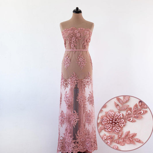 Dantela roz prafuit flori