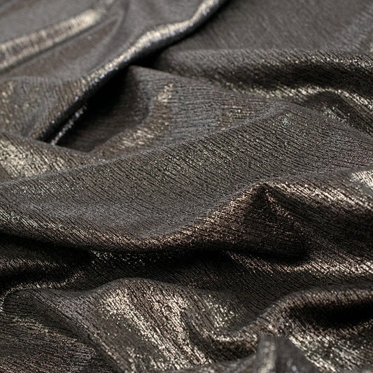 Lurex Negru cu Reflexii Argintii