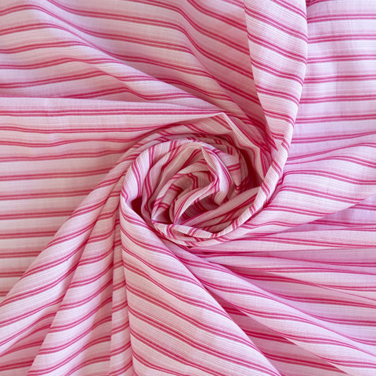 Bumbac alb cu dungi rosii