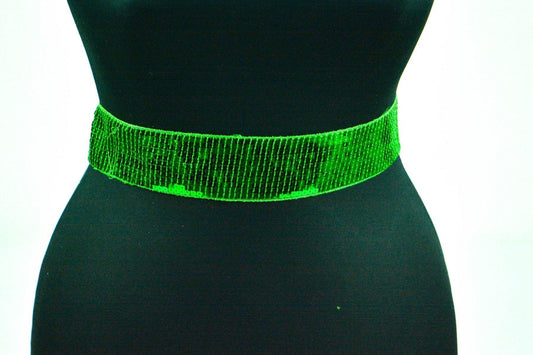 Banda decorativa cu paiete - Verde