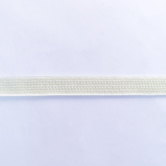 Banda decorativa cu perle - Ivory