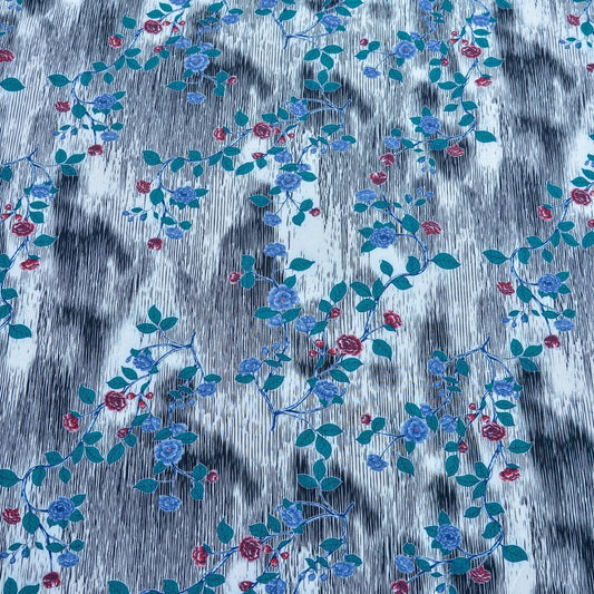 Material Barbie imprimat digital - Crengute albastre