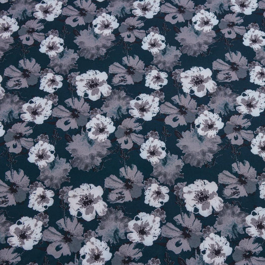 Material Barbie imprimat digital - Verde cu flori