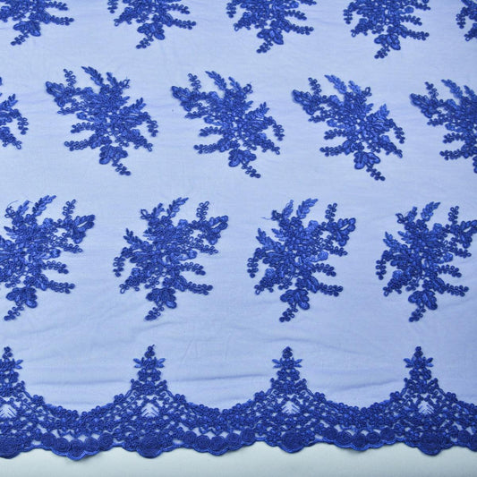 Dantela brodata - Albastru Royal