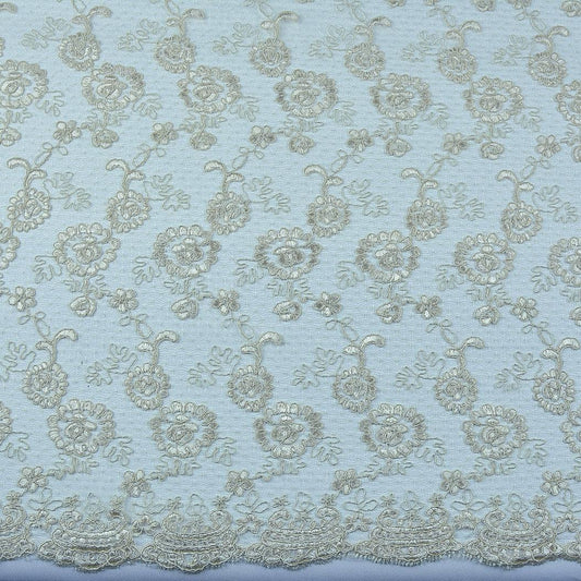 Dantela brodata - Albastru inchis