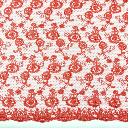 Dantela brodata - Rosu I