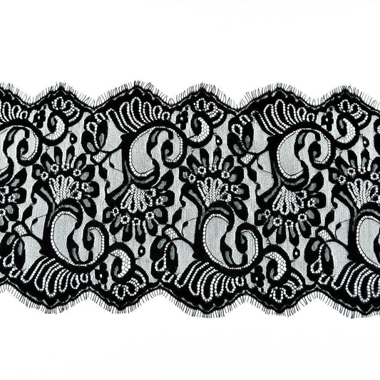 Dantela Chantilly - Negru