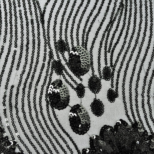 Dantela cu paiete - Negru II