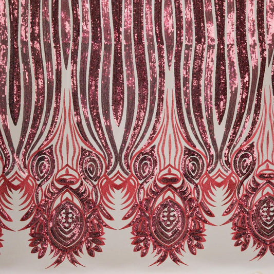 Dantela cu paiete - Rosu