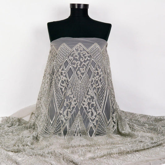 Dantela cu perle - Gri