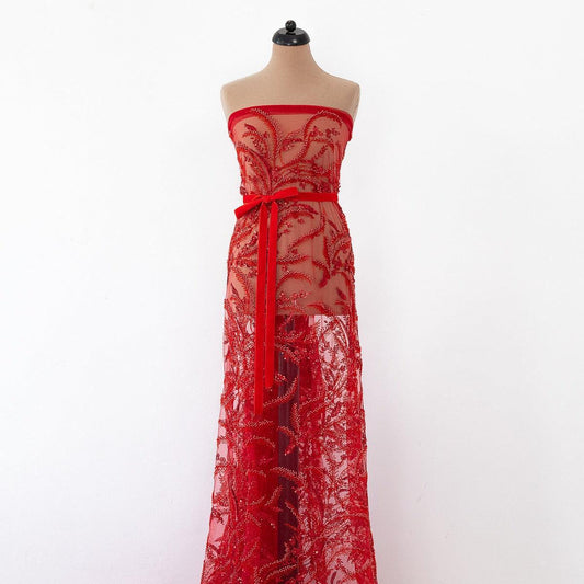 Dantela neagra cu flori 3d