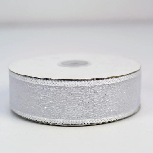 Danteluta alba cu fir lame latime 3.5 cm