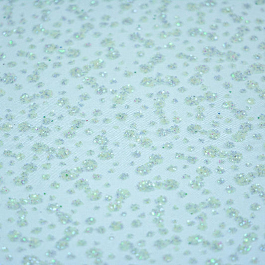 Glitter pe tulle - Bleu