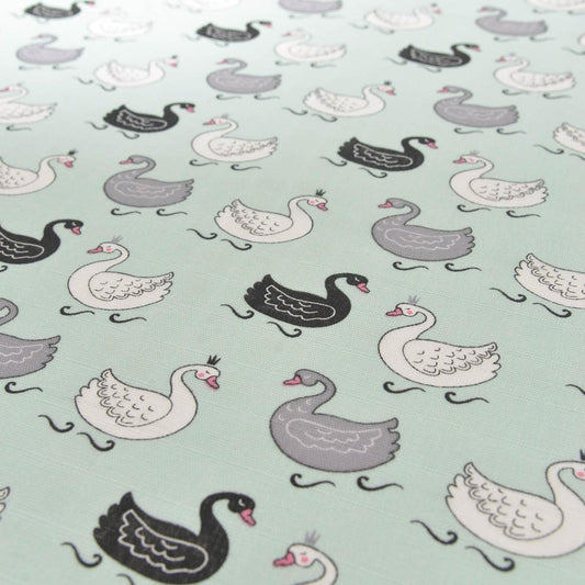 Muselina imprimeu lebede