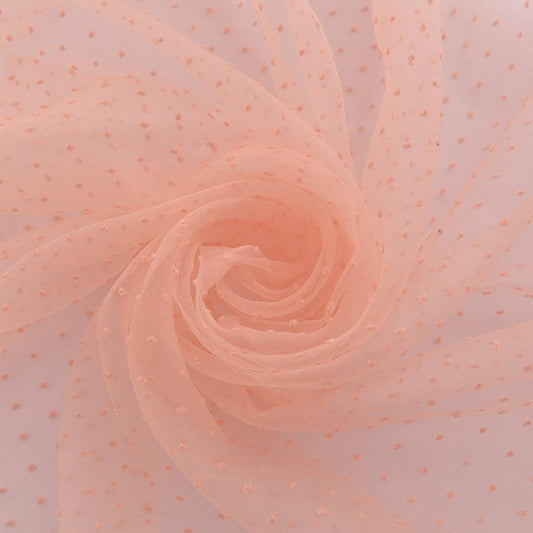 Organza cu buline - Somon