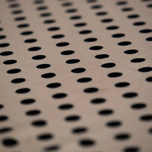 Satin soft - Matasica crem cu buline negre