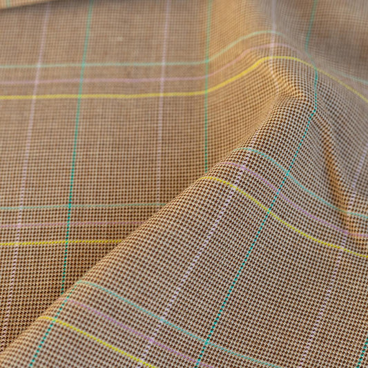 Stofita bej cu dungi multicolore