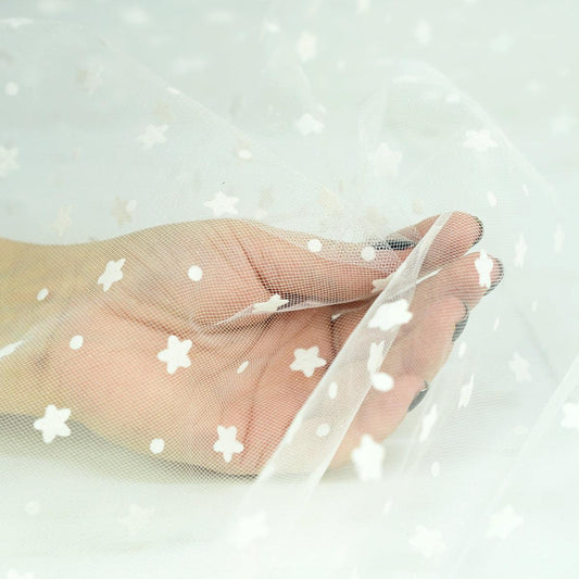 Tiul cu Stelute Ivoire