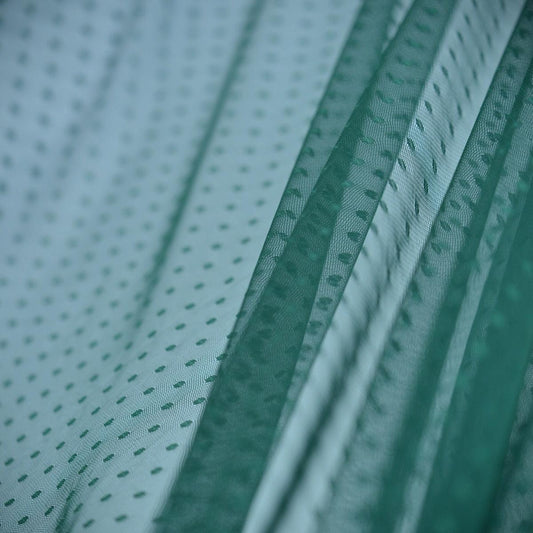 Tiul fin cu buline mici - Verde