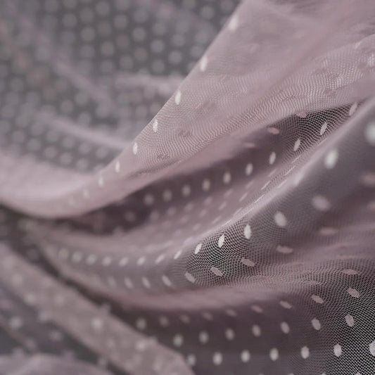 Tiul fin cu buline - Roz Prafuit