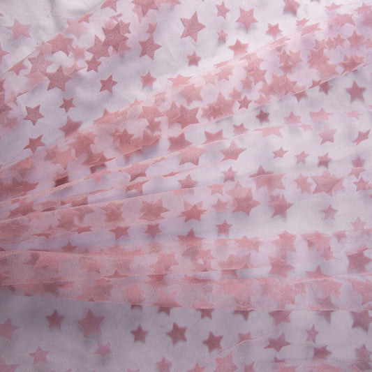 Tullee cu stelute - Roz pudra