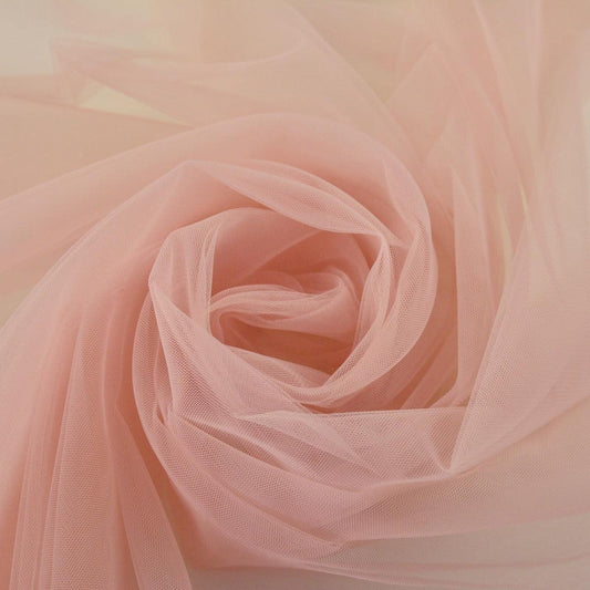 Tulle elastic pentru constructie latime 3m - Roz Prafuit