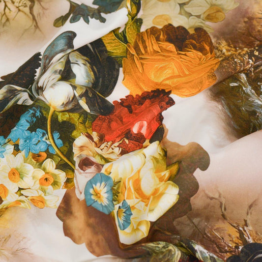 Vascoza Imprimata - Crem cu bujori si lalele