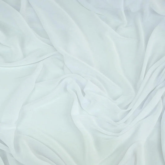 Voal Alb Chiffon Creponat
