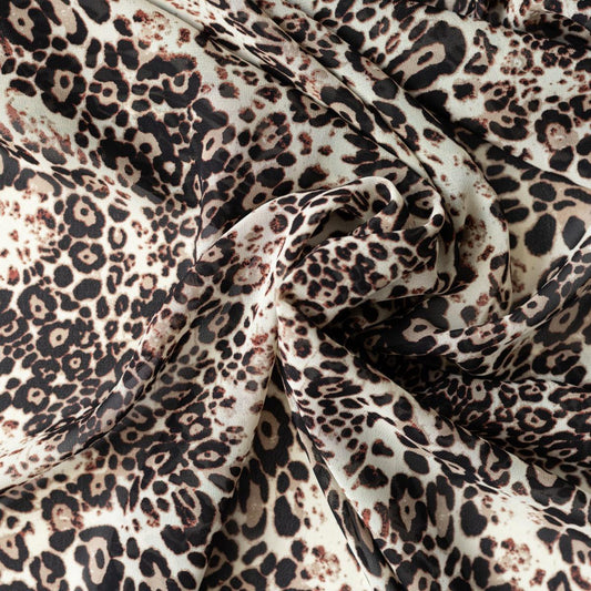 Voal Imprimat - Bleumarin cu lalele rosii